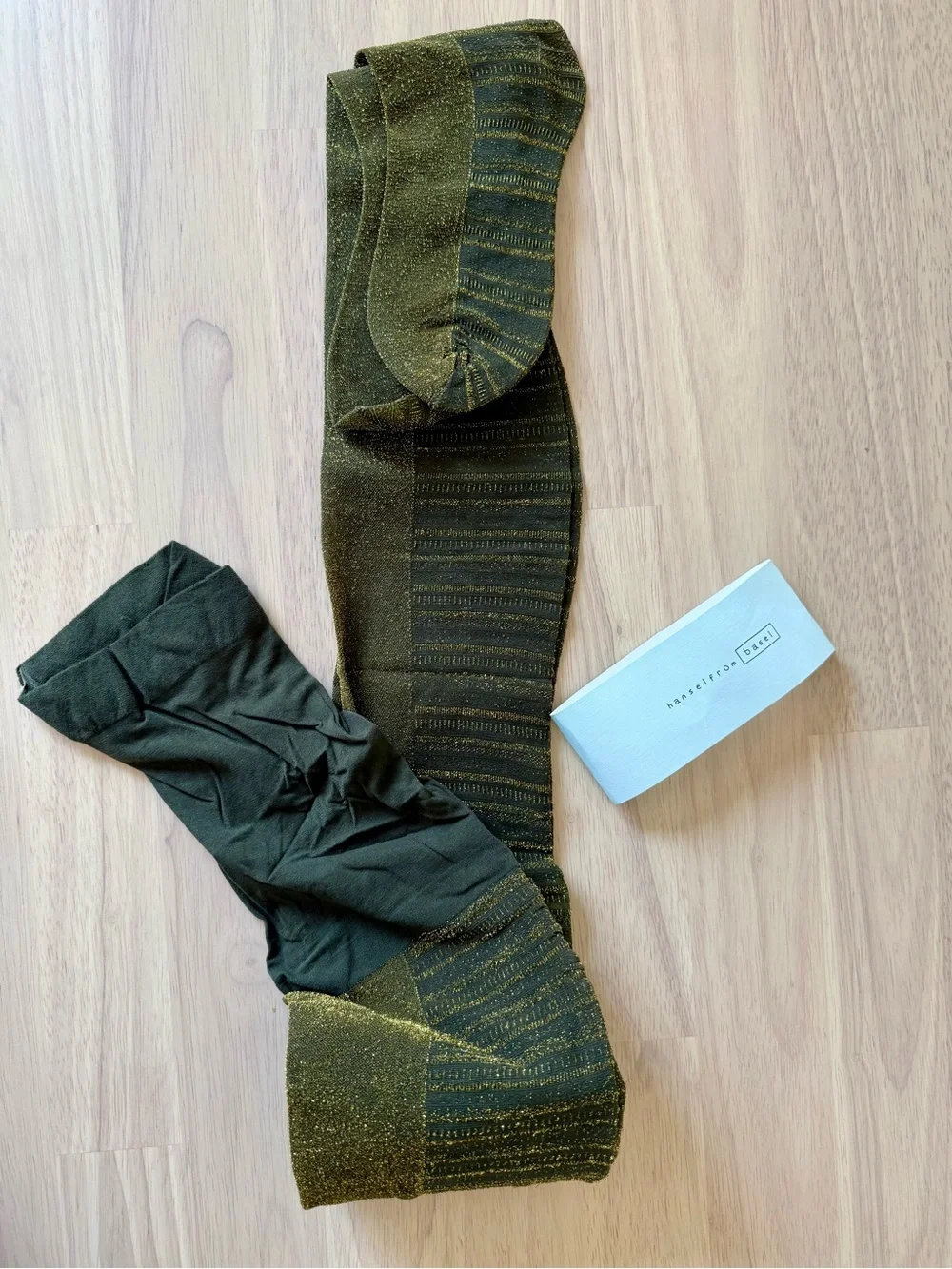 Hansel from basel metallic sparkle tights. Size XS/S